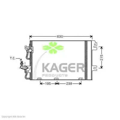 94-5272 KAGER Радиатор кондиционера