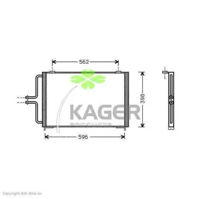 94-5319 KAGER Радиатор кондиционера