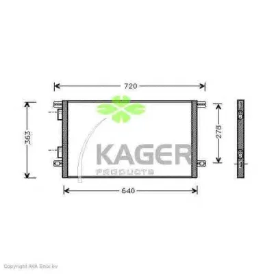 94-5320 KAGER Радиатор кондиционера