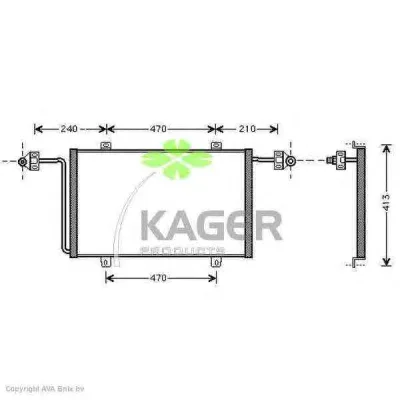 94-5324 KAGER Радиатор кондиционера