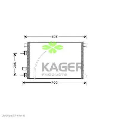 94-5327 KAGER Радиатор кондиционера