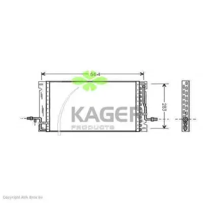 94-5376 KAGER Радиатор кондиционера