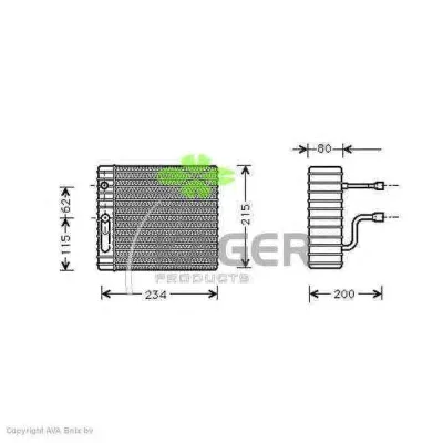 94-5696 KAGER Испаритель кондиционера