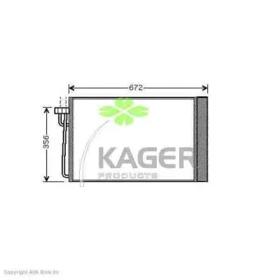 94-5798 KAGER Радиатор кондиционера