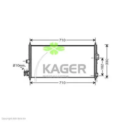 94-5839 KAGER Радиатор кондиционера