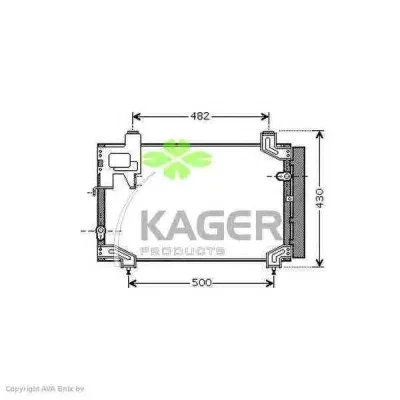 94-5860 KAGER Радиатор кондиционера