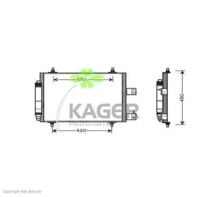 94-5888 KAGER Радиатор кондиционера