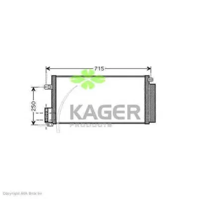 94-6006 KAGER Радиатор кондиционера
