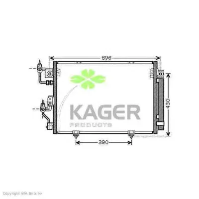 94-6178 KAGER Радиатор кондиционера