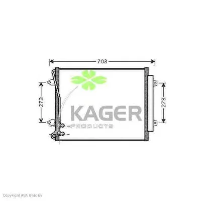94-6183 KAGER Радиатор кондиционера