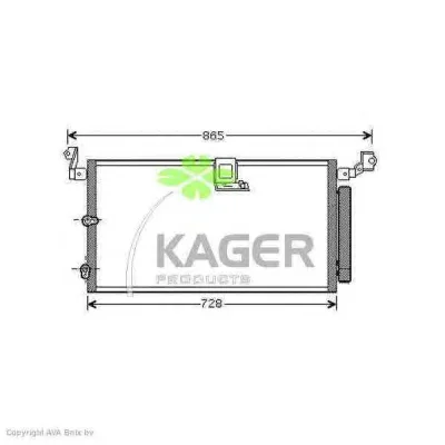 94-6243 KAGER Радиатор кондиционера
