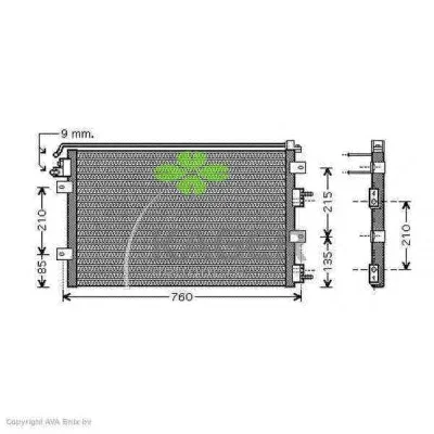 94-6268 KAGER Радиатор кондиционера