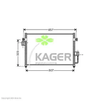 94-6318 KAGER Радиатор кондиционера