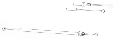 DM02196 KAWE Трос (тросик) ручника