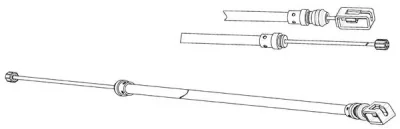 PU02157 KAWE Трос (тросик) ручника