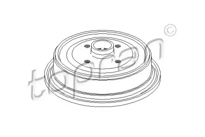 104 341 TOPRAN Тормозной барабан