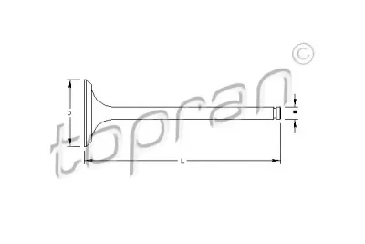 206 537 TOPRAN Впускной клапан