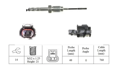 LXT427 LEMARK Датчик, температура выхлопных газов