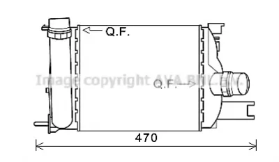 DA4013 PRASCO Интеркулер (радиатор интеркулера)