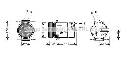 OLK318 PRASCO Компрессор кондиционера