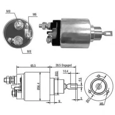 6646036 HOFFER Реле стартера (втягивающее)