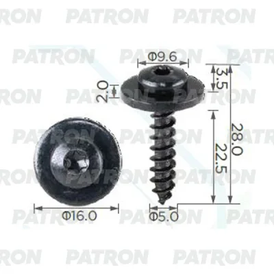P37-1461 PATRON Шуруп металлический