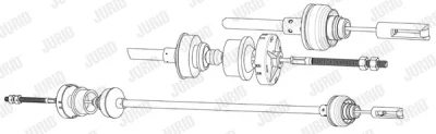 422647J JURID Трос, управление сцеплением