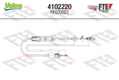 4102220 FTE Трос, управление сцеплением