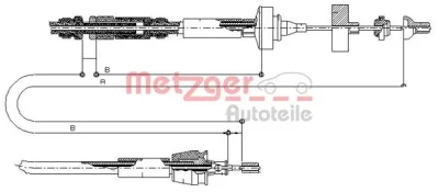 10.2962 METZGER Трос, управление сцеплением