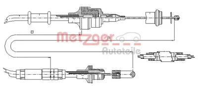 10.3750 METZGER Трос, управление сцеплением