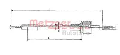 11.2433 METZGER Трос, управление сцеплением