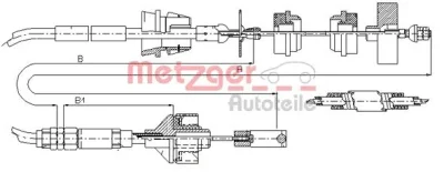 11.3038 METZGER Трос, управление сцеплением