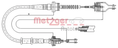 18.0035 METZGER Трос, управление сцеплением