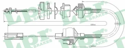 C0164C LPR/AP/RAL Трос, управление сцеплением