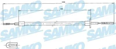 C0051C SAMKO Трос, управление сцеплением
