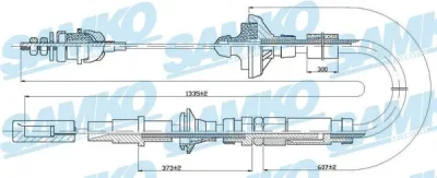 C0107C SAMKO Трос, управление сцеплением