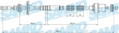 C0215C SAMKO Трос, управление сцеплением