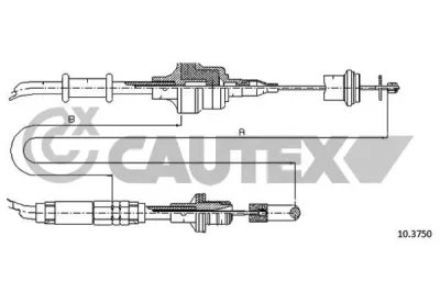 762539 CAUTEX Трос, управление сцеплением