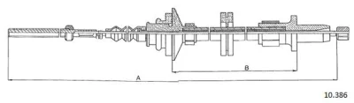 10.386 CABOR Трос, управление сцеплением