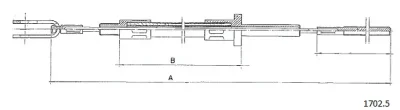 1702.5 CABOR Трос, управление сцеплением