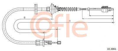 10.3861 COFLE Трос, управление сцеплением