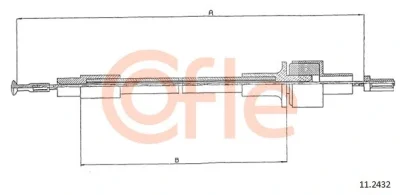 11.2432 COFLE Трос, управление сцеплением
