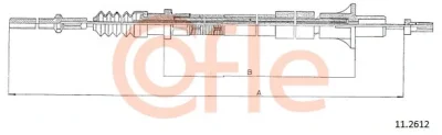 11.2612 COFLE Трос, управление сцеплением