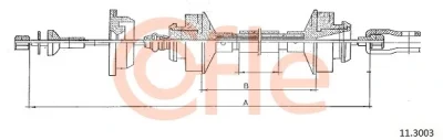 Трос, управление сцеплением COFLE 11.3003