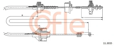 11.3035 COFLE Трос, управление сцеплением