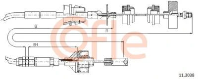 11.3038 COFLE Трос, управление сцеплением