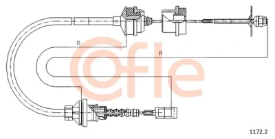 Трос, управление сцеплением COFLE 1172.2