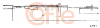 1702.4 COFLE Трос, управление сцеплением