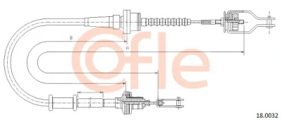 18.0032 COFLE Трос, управление сцеплением
