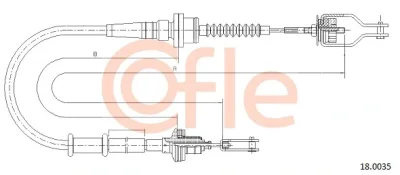 18.0035 COFLE Трос, управление сцеплением